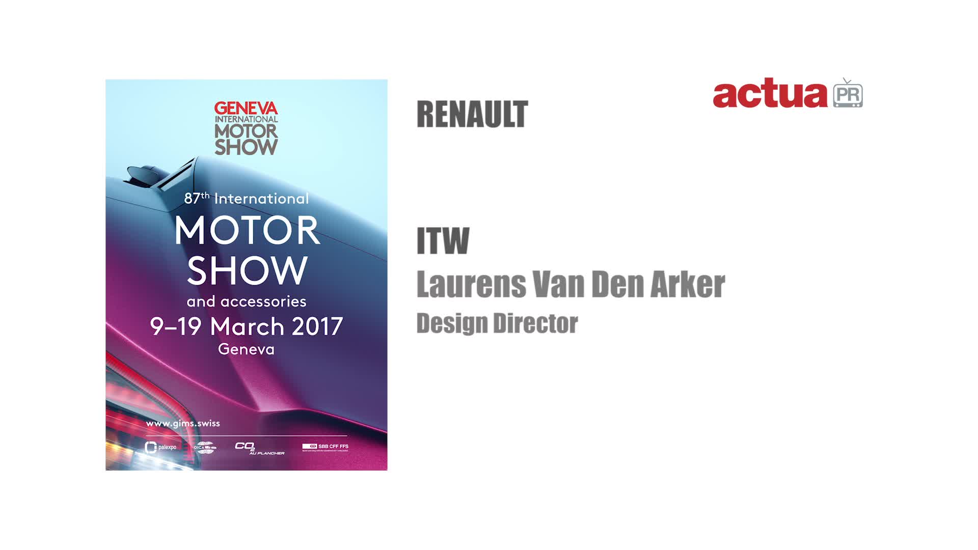 GIMS 2017 PRESS DAY – INTERVIEW WITH LAURENS VAN DEN ARKER