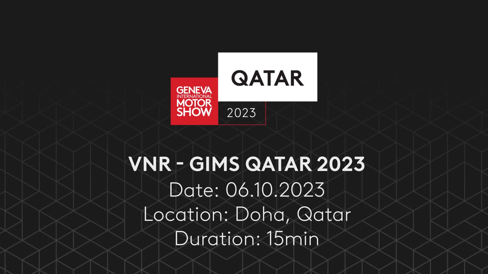 GIMS Qatar VNR Geneva International Motor Show