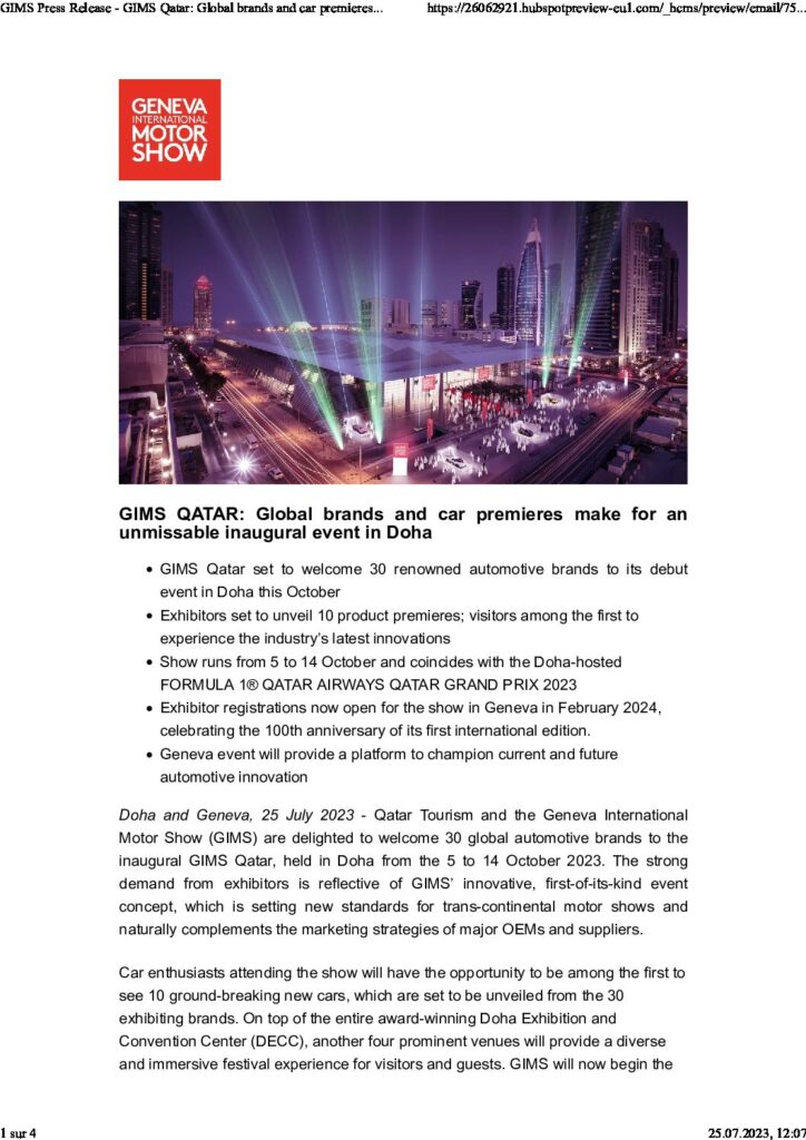 Press Release GIMS Qatar 2023 Brands